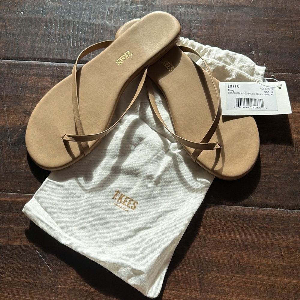 TKEES Riley vegan leather sandals Cocobutter size 10